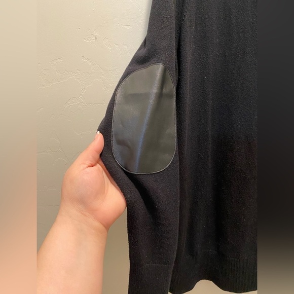 Torrid - Black Cardigan with Black Pleather accents - Picture 5 of 9